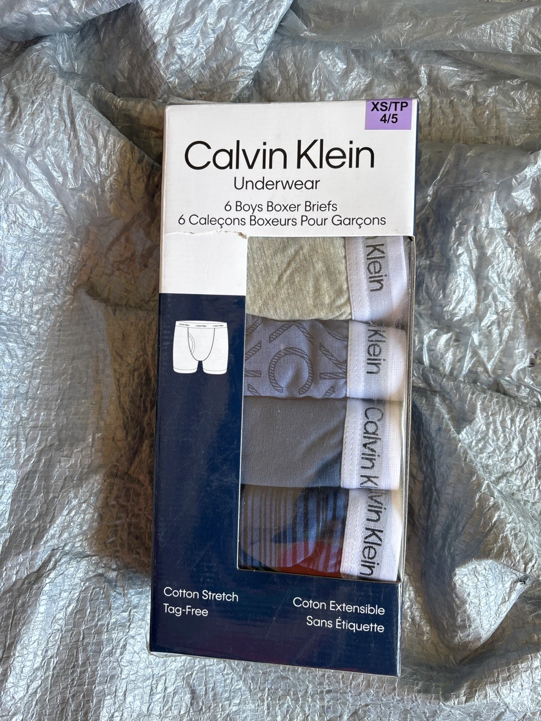 Calvin Klein Boys 6-Pack Boxer Briefs - Size XS/TP