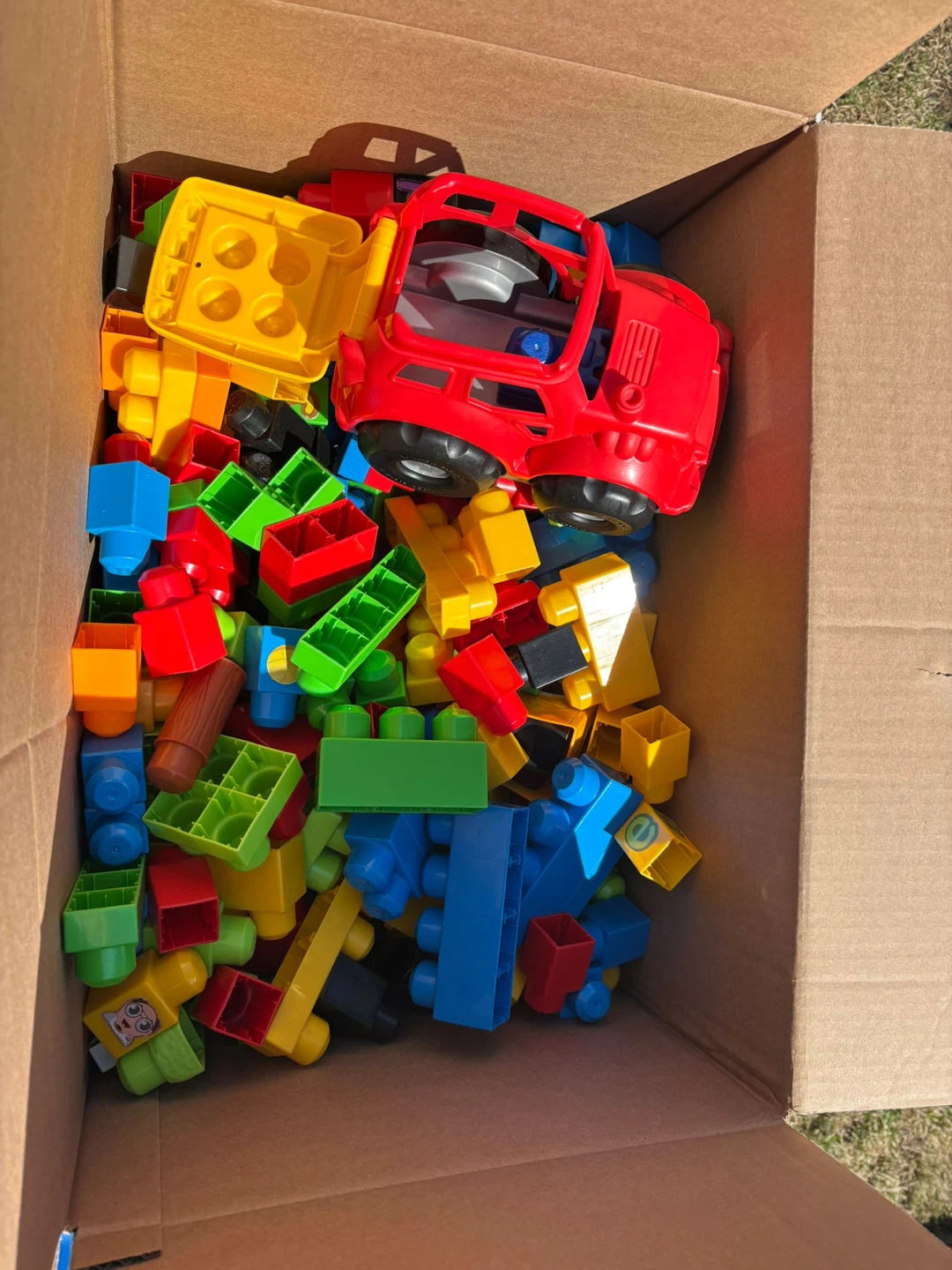 Mega Bloks Building Blocks & Red Truck Toy Set