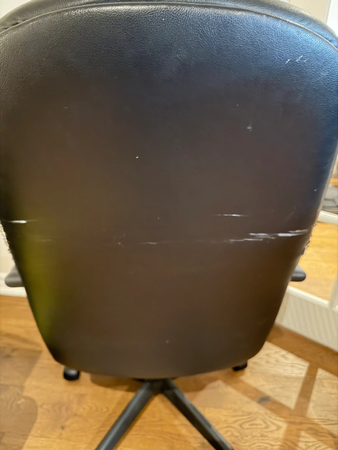 Black Office Chair Faux Leather - photo 3