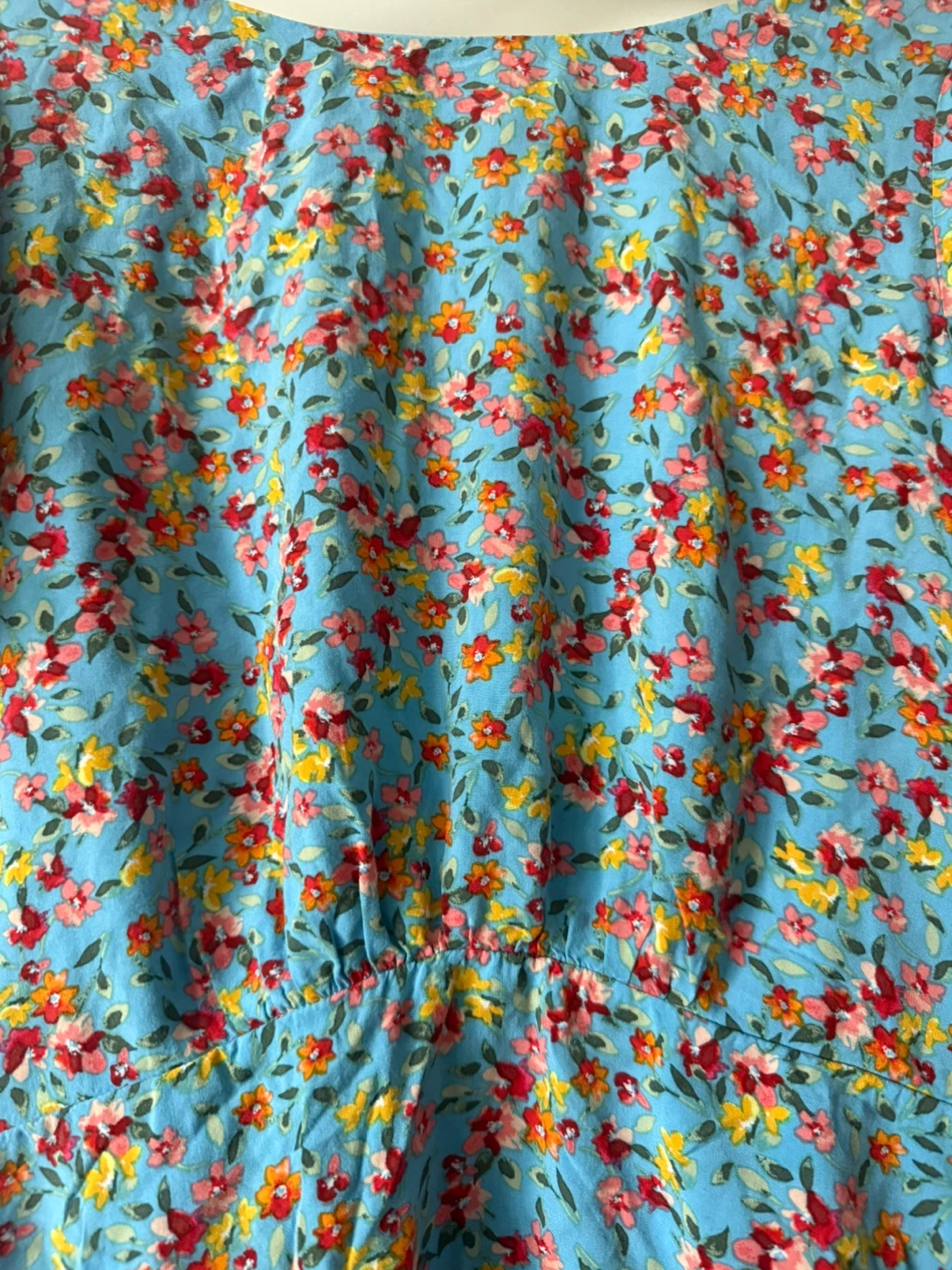 LOFT Blue Floral Print Short Sleeve Dress - Size 10 - photo 2
