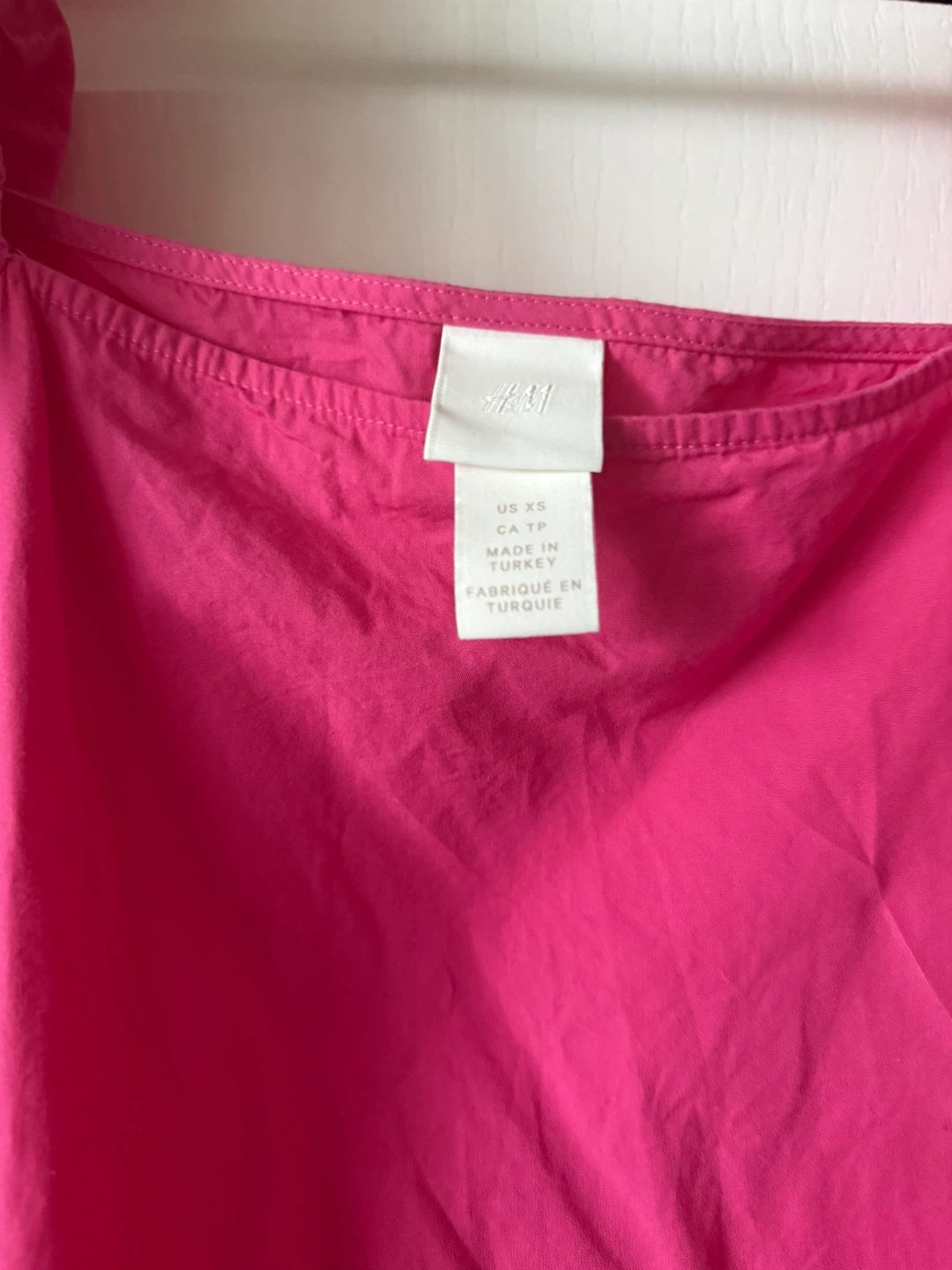H&M Pink Puff Sleeve Tiered Dress - XS - photo 3
