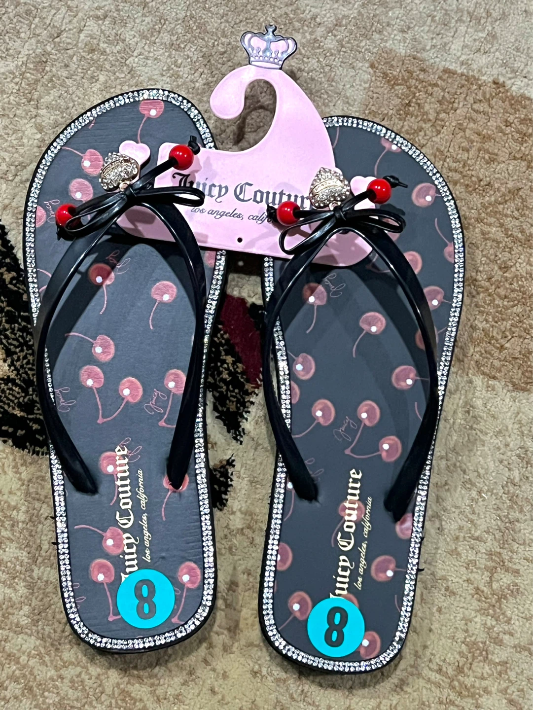 Juicy Couture Women's Flip Flops - Size 8