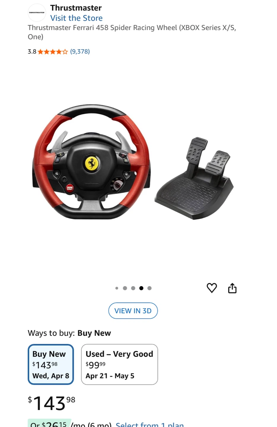 Thrustmaster Ferrari 458 Spider Racing Wheel - photo 2