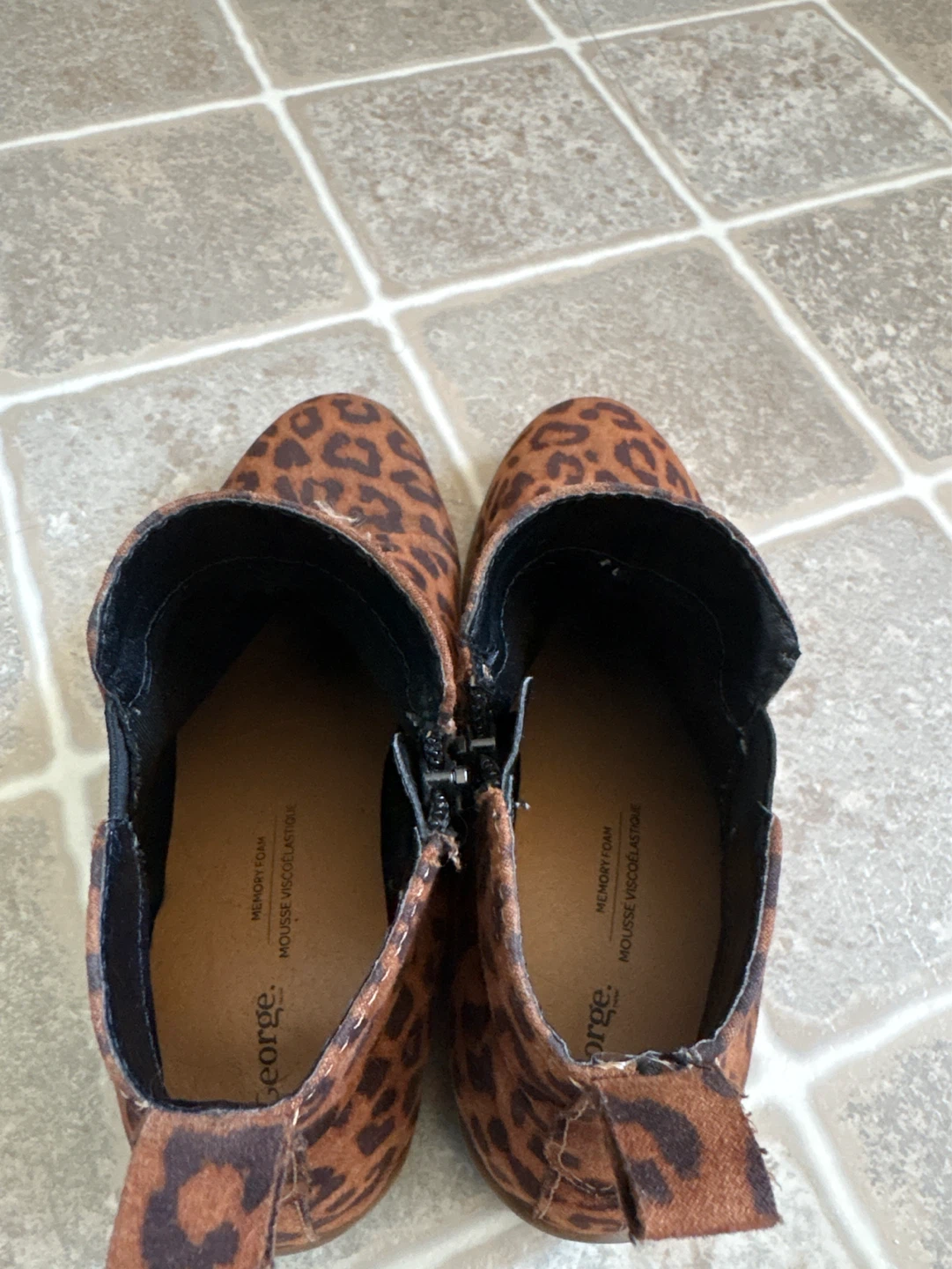 George Leopard Print Ankle Boots Size 6 - photo 5