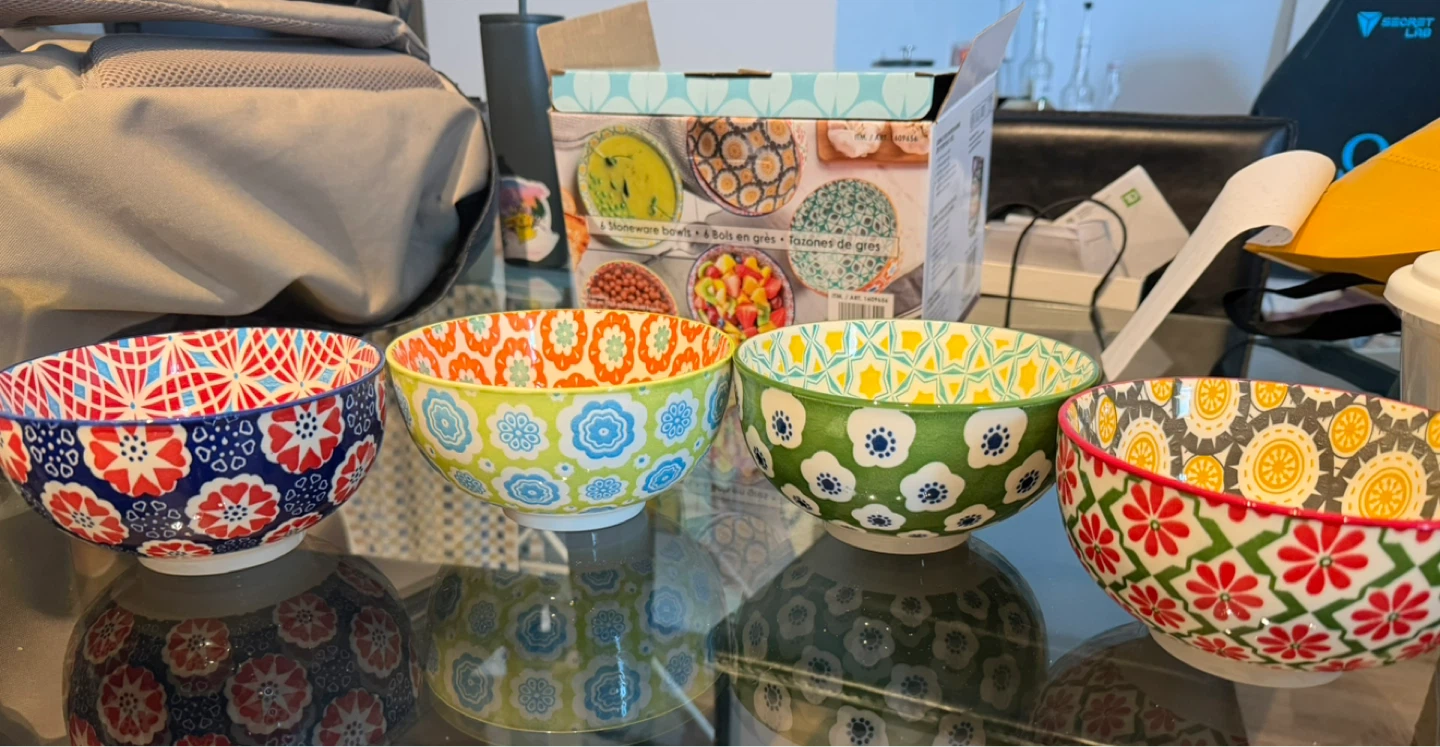Set of 4 Stoneware Bowls