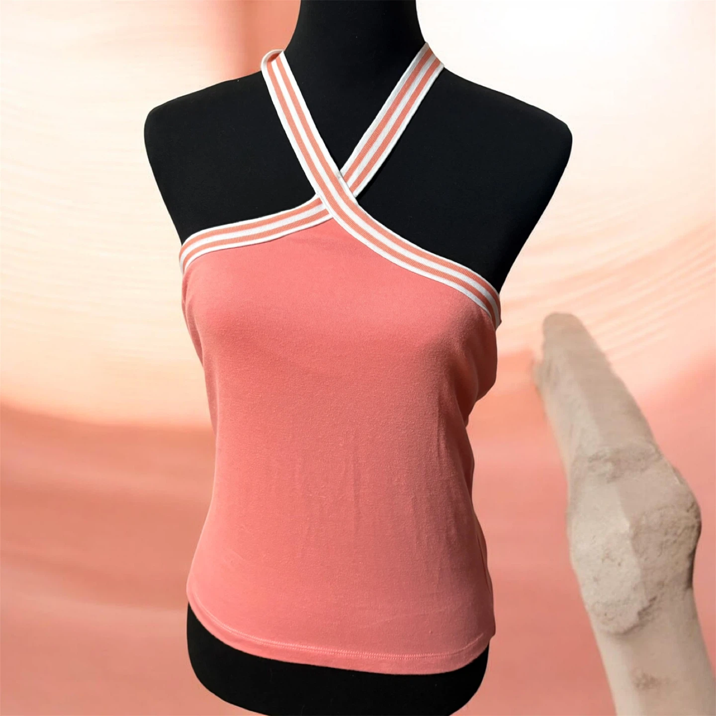 Q&A Coral Halter Tank Top