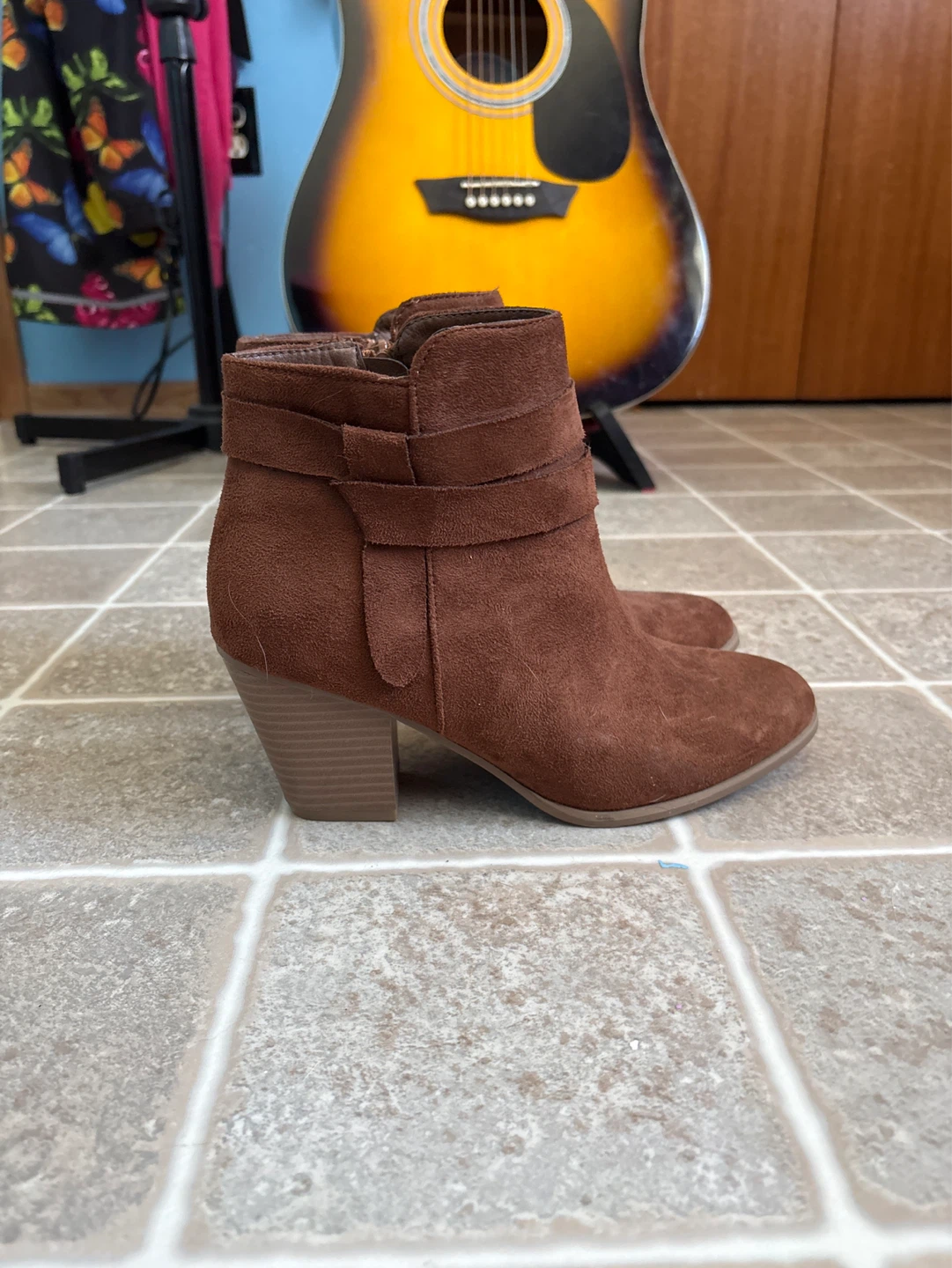 Brown Suede Ankle Boots - photo 2
