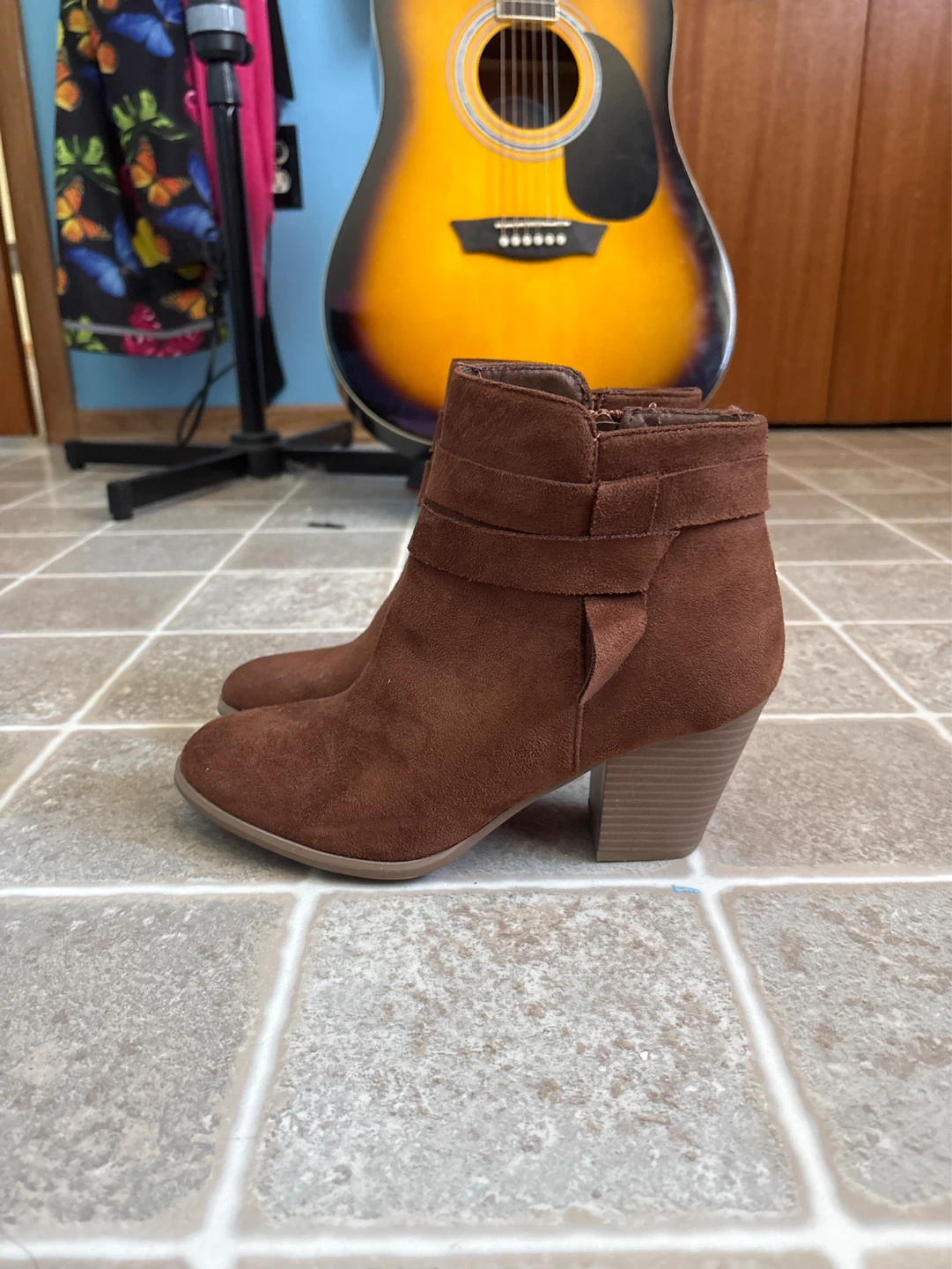 Brown Suede Ankle Boots - photo 3