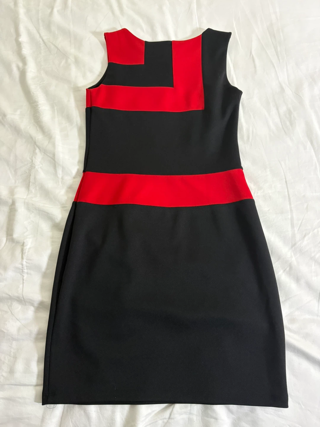 Enfocus Studio Black & Red Colorblock Sheath Dress Size 4 - photo 2