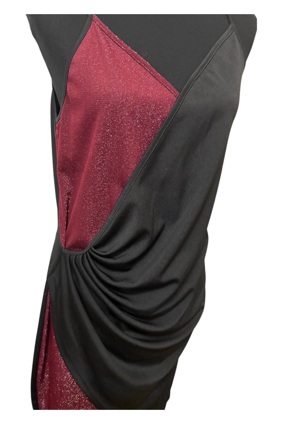 Black and Red Sparkle Wrap Dress - photo 4