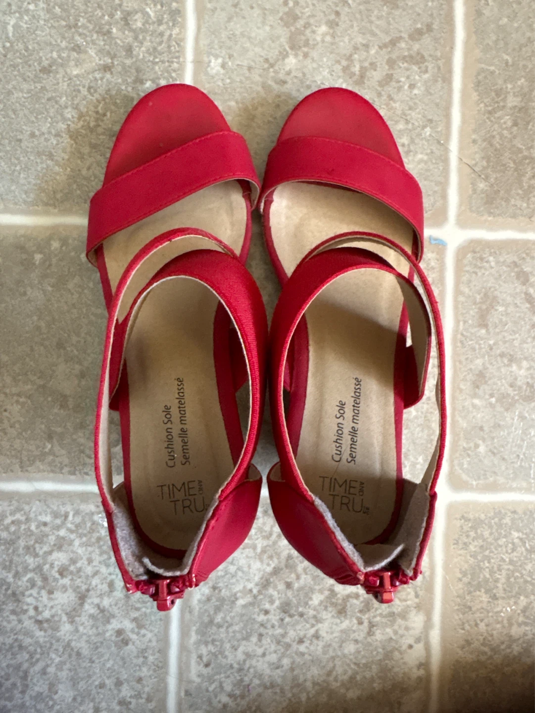 Time & Tru Red Wedge Sandals - photo 5