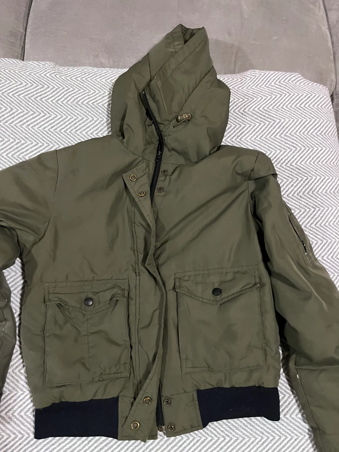 Roots Bomber Jacket with tunnel hoodie -small