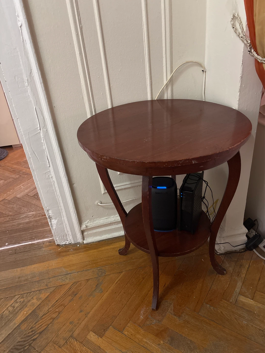 Round Wood Side Table - photo 2