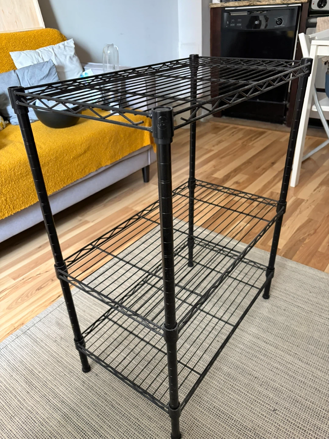 Black Metal Wire Shelving Unit - photo 3