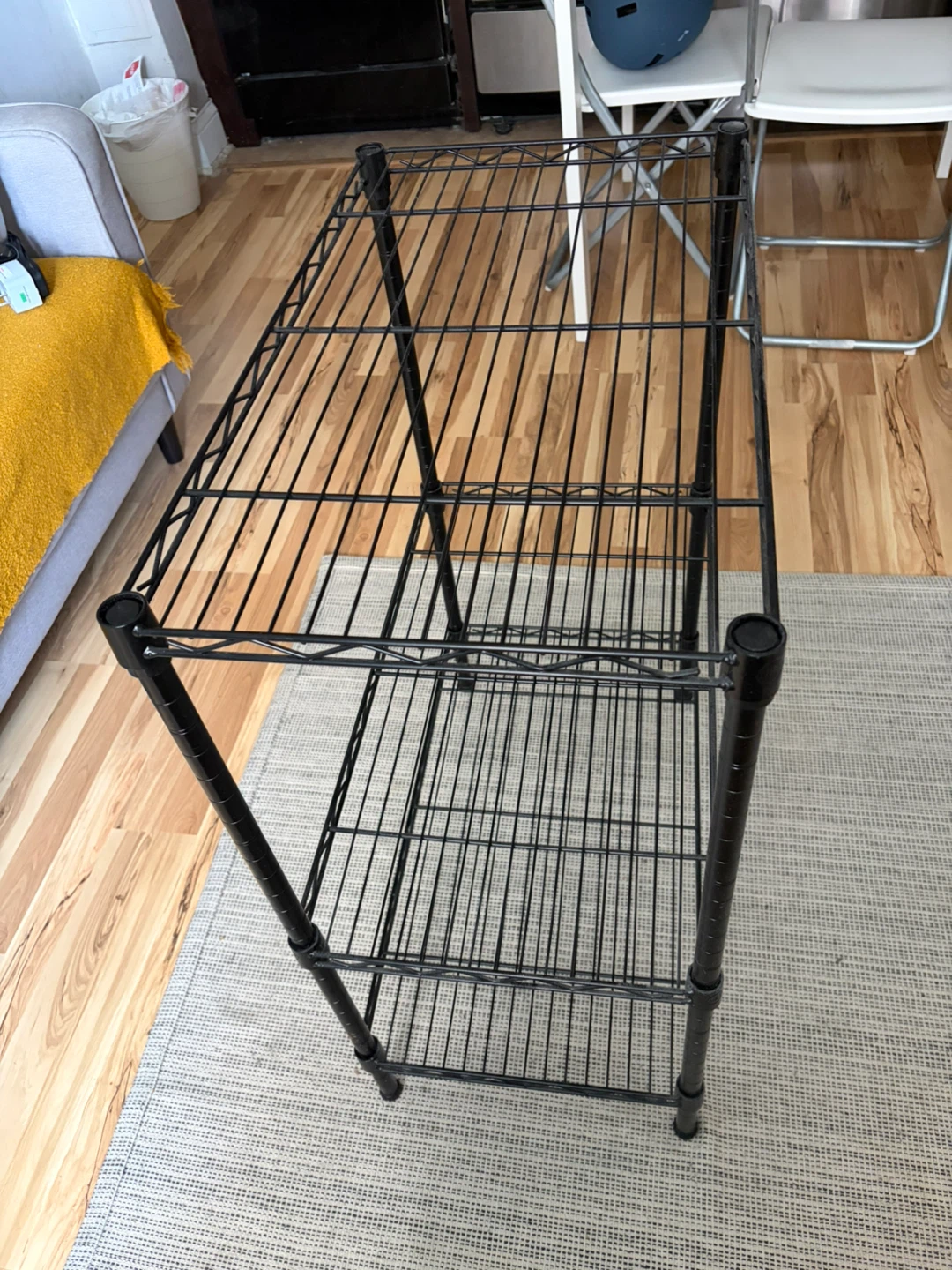 Black Metal Wire Shelving Unit - photo 2