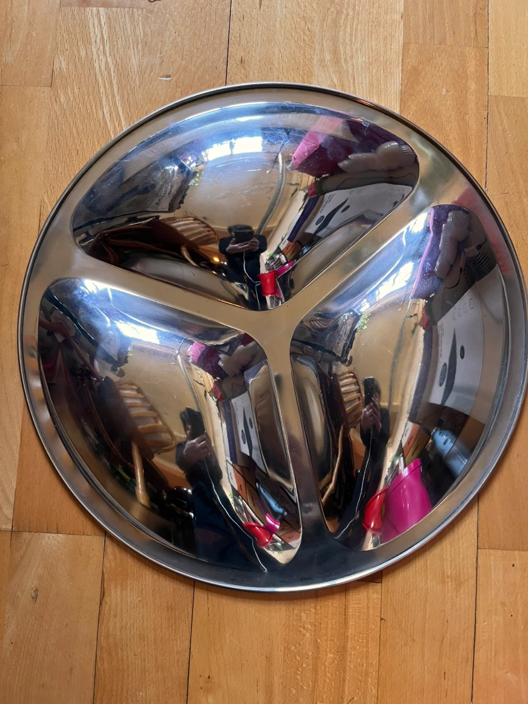 Stainless Steel Divided Plate and Bowl Set - photo 2