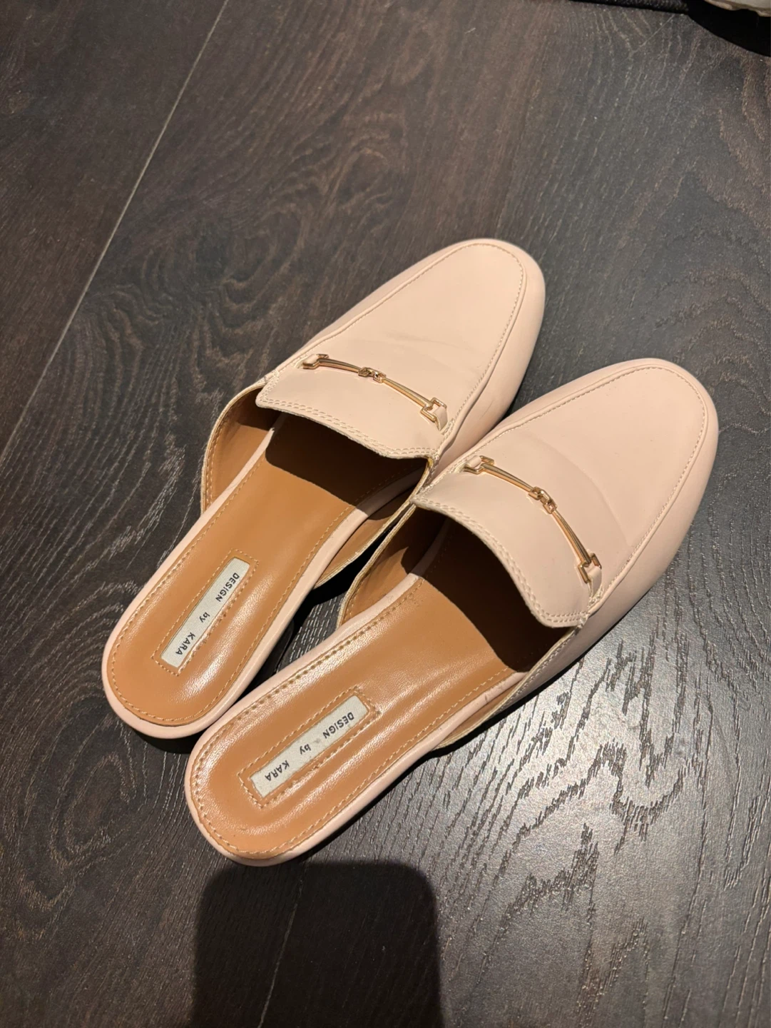Beige Slip-On Mule Loafers – Size 8
