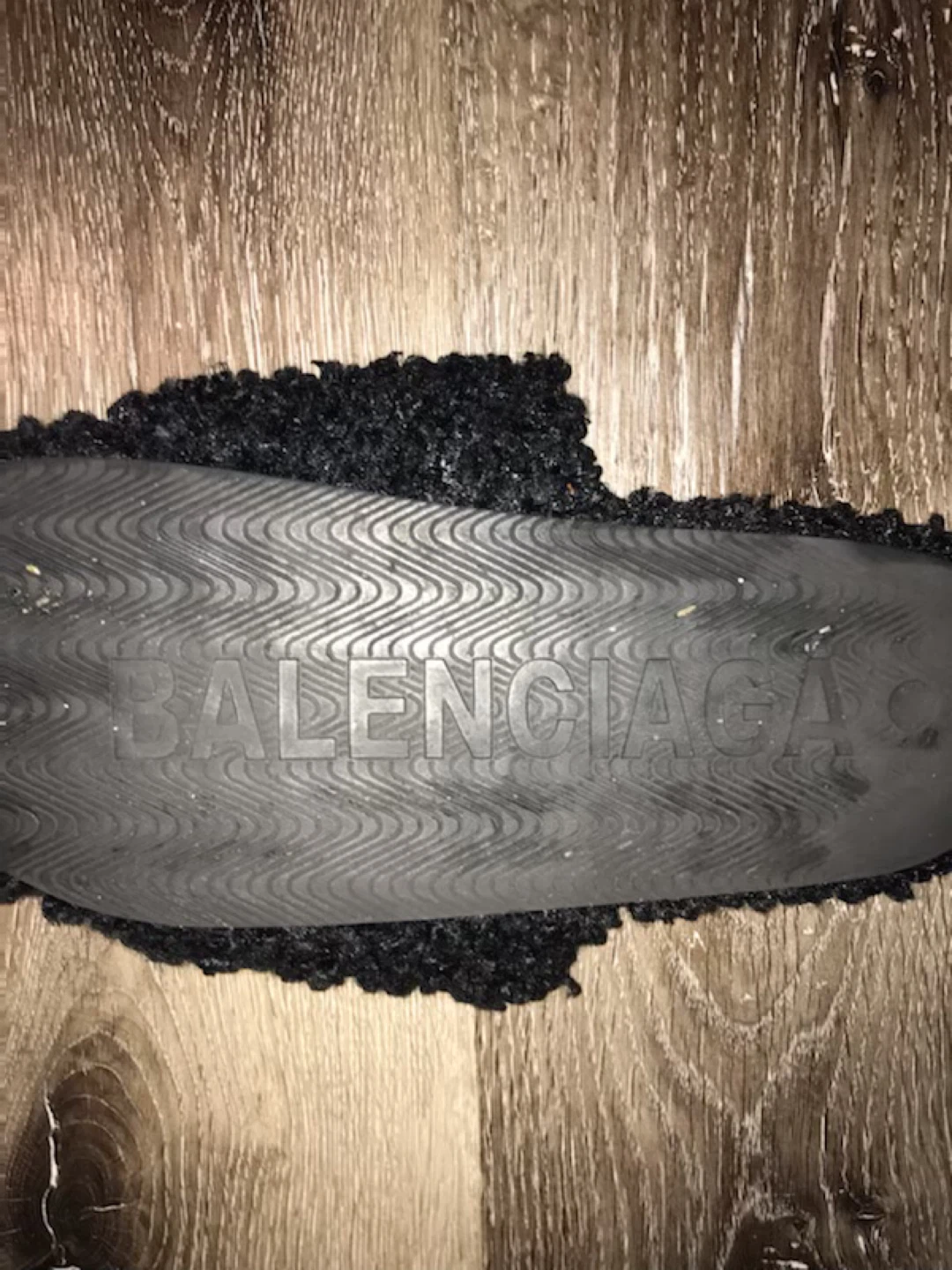 Balenciaga Black Fuzzy Slides - photo 5