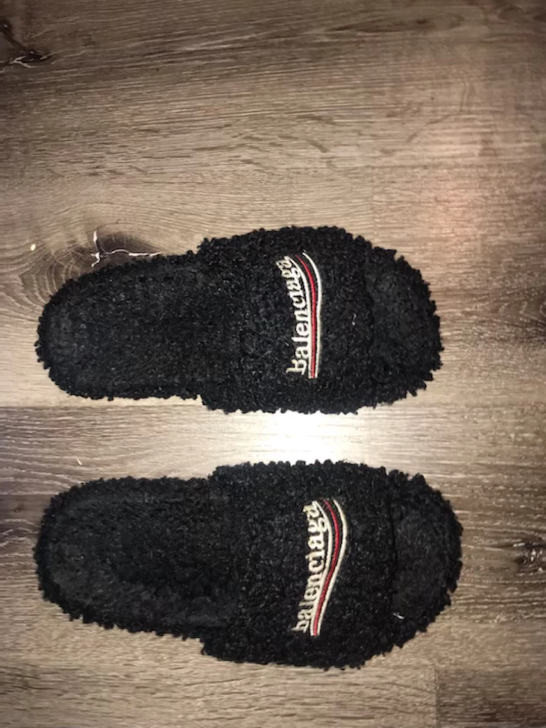 Balenciaga Black Fuzzy Slides - photo 3
