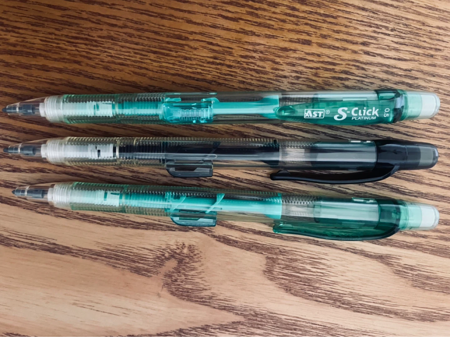 Platinum S-Click Mechanical Pencils (Set of 3)