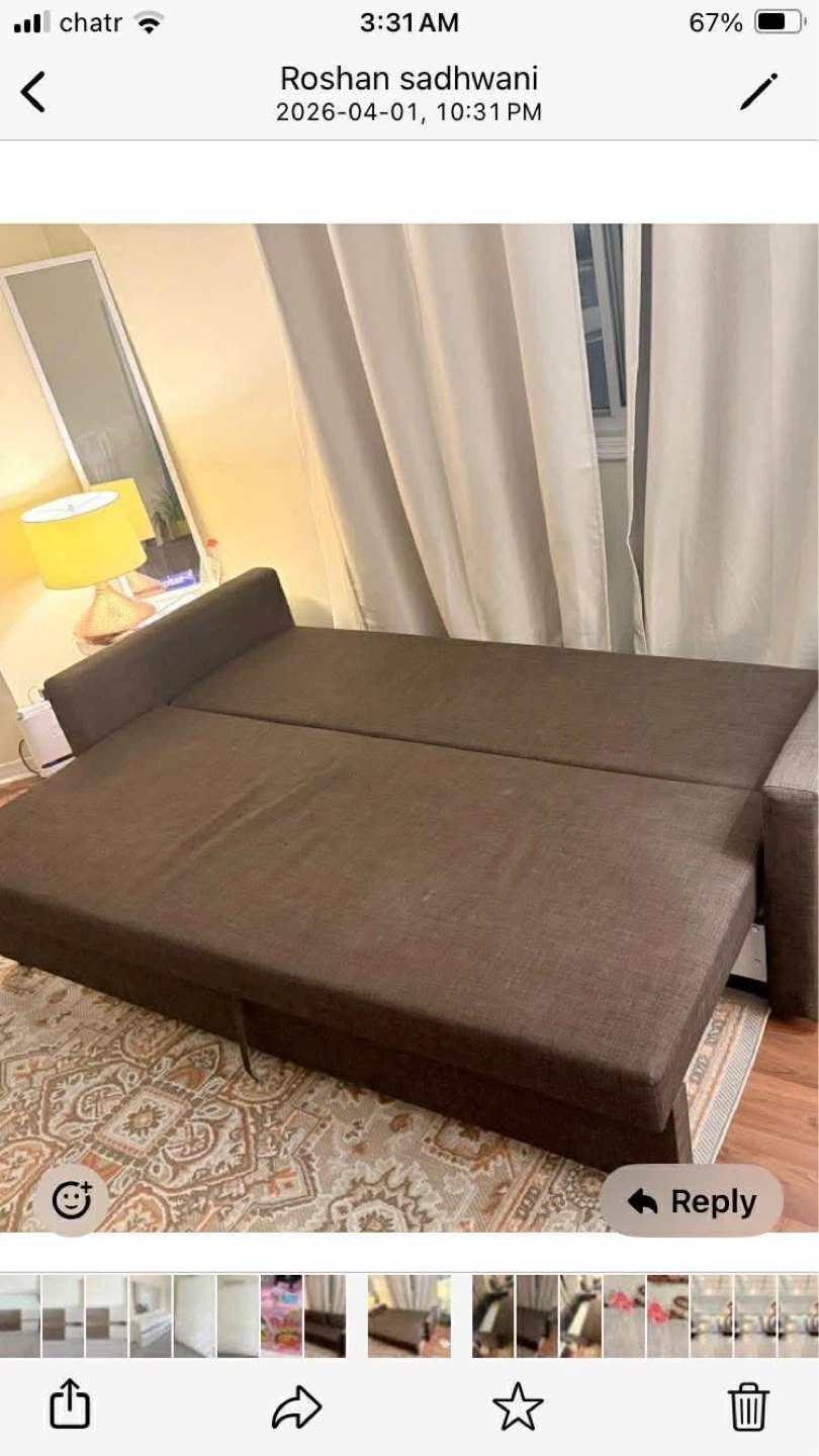 Brown Sofa Bed - photo 2