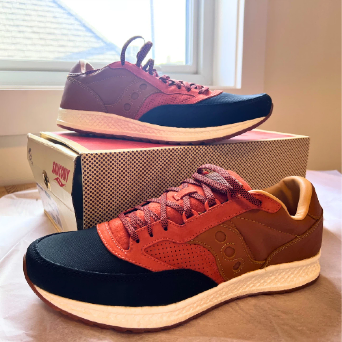 Saucony Court Jazz Sneakers Brown Orange Black