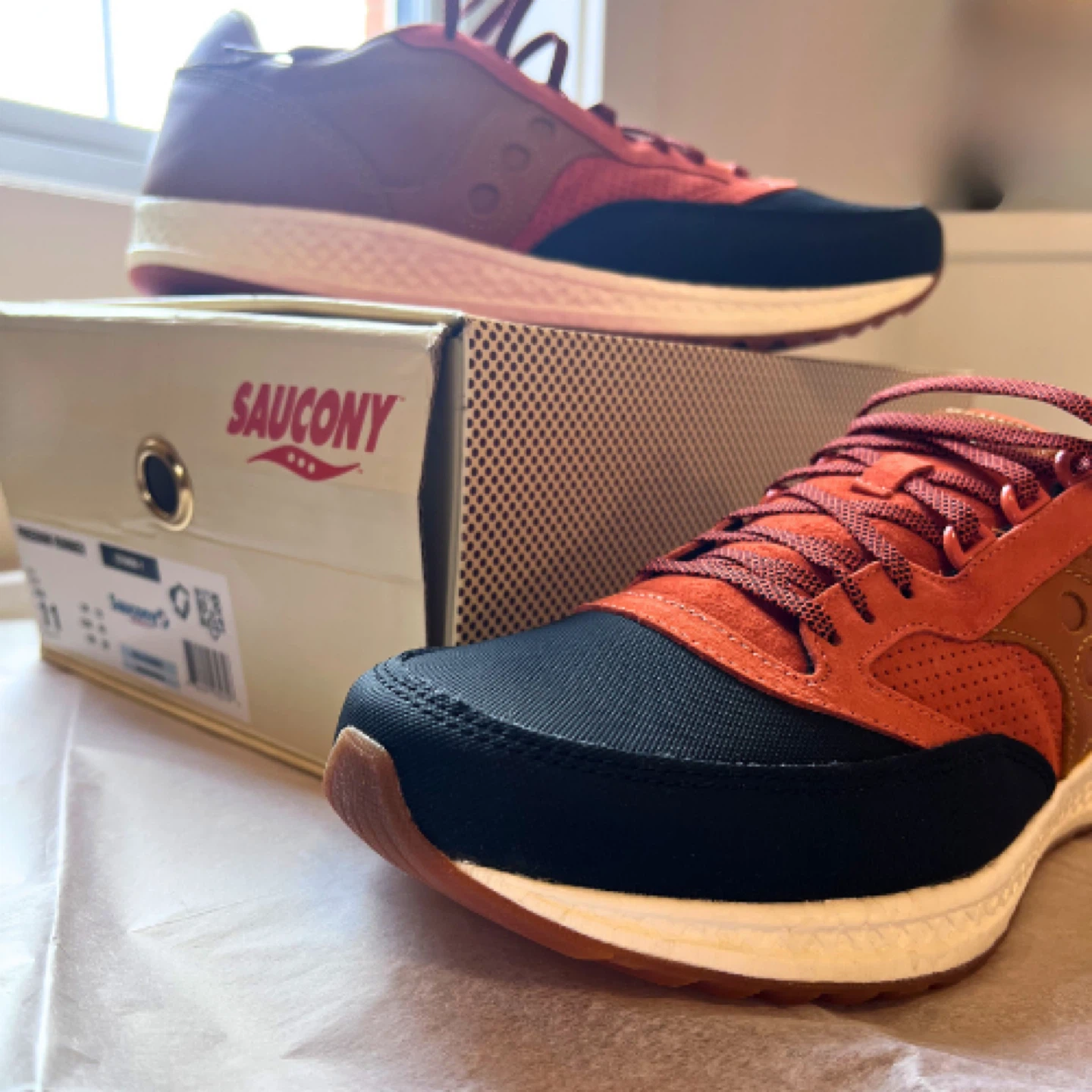 Saucony Court Jazz Sneakers Brown Orange Black - photo 2
