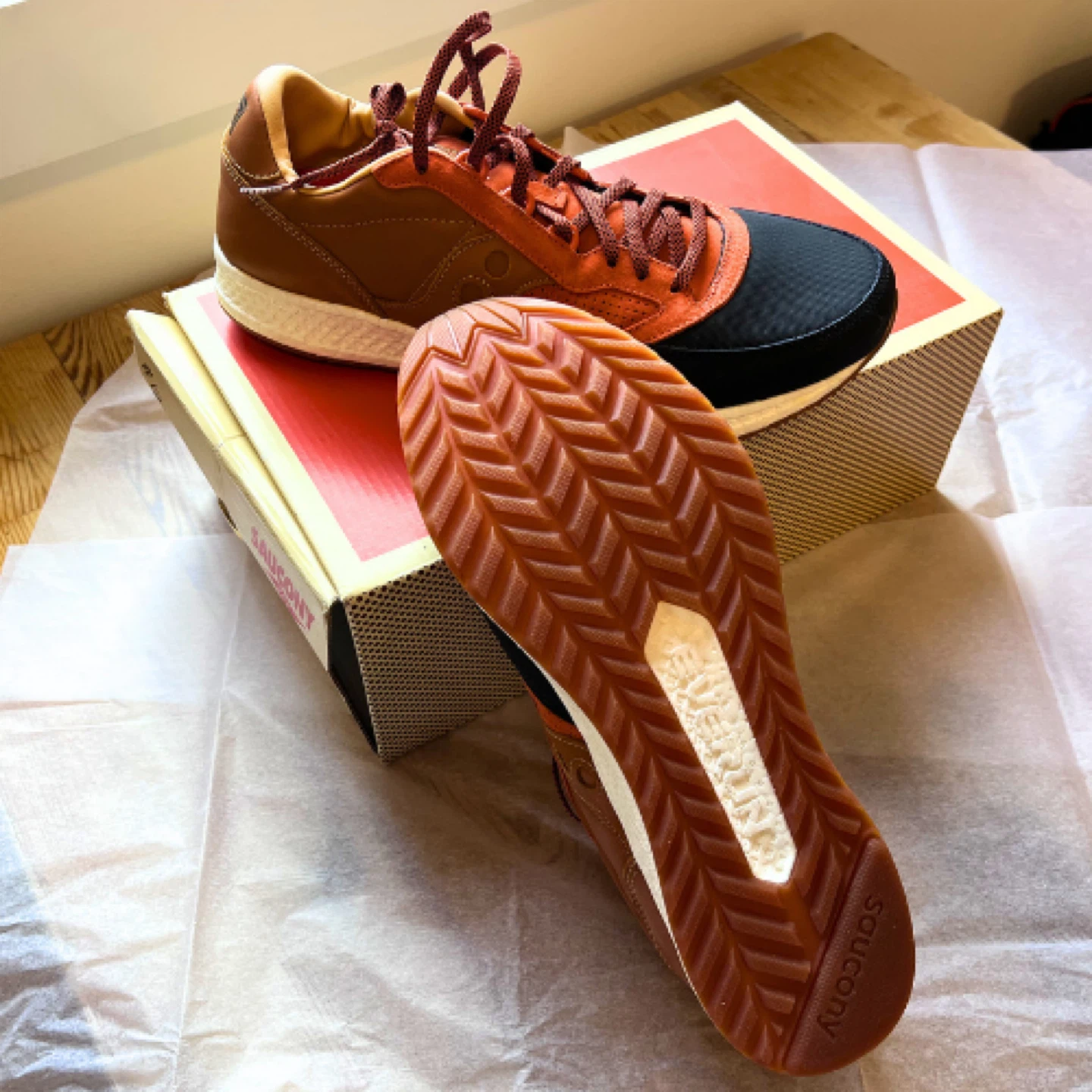 Saucony Court Jazz Sneakers Brown Orange Black - photo 3