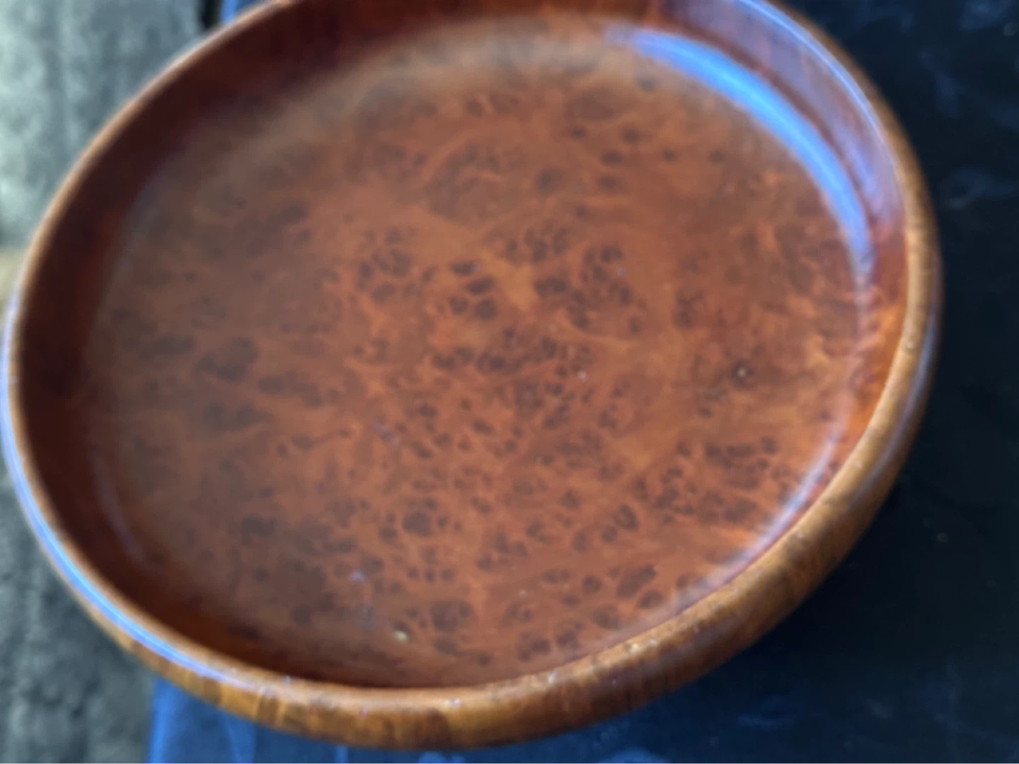 Thuya wood moroccan pedestal bowl - photo 2