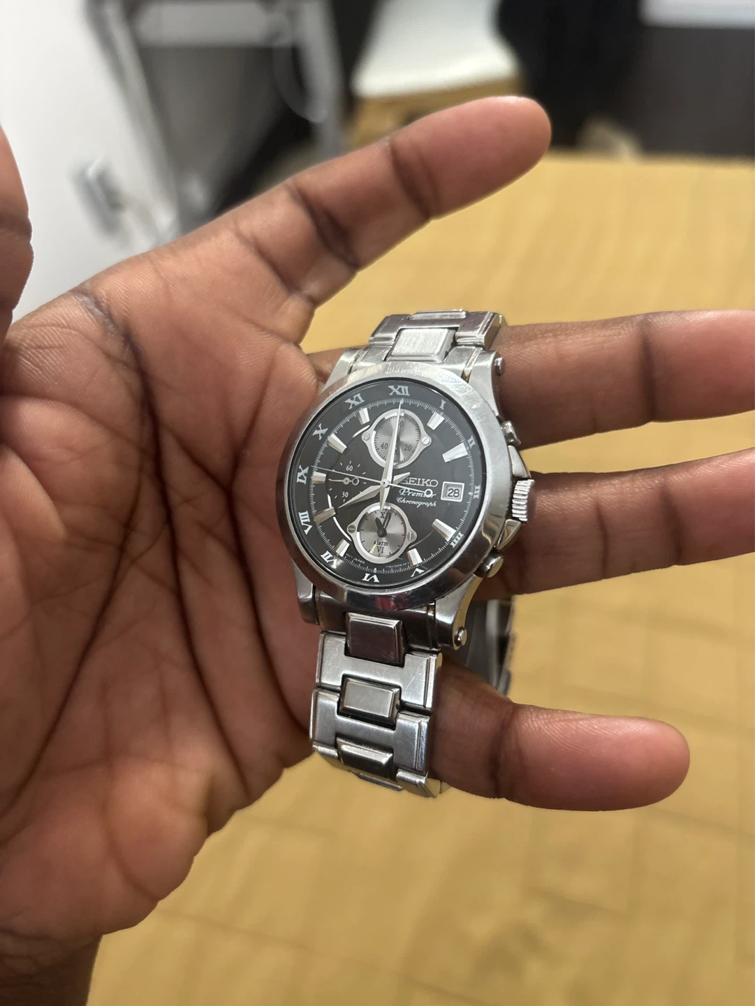 Seiko Chronograph Stainless Steel Men's Watch