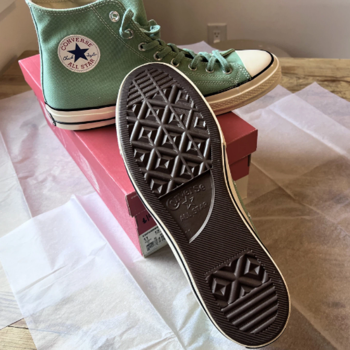 Converse Chuck Taylor All Star High Top Sneakers - Light Green - photo 2