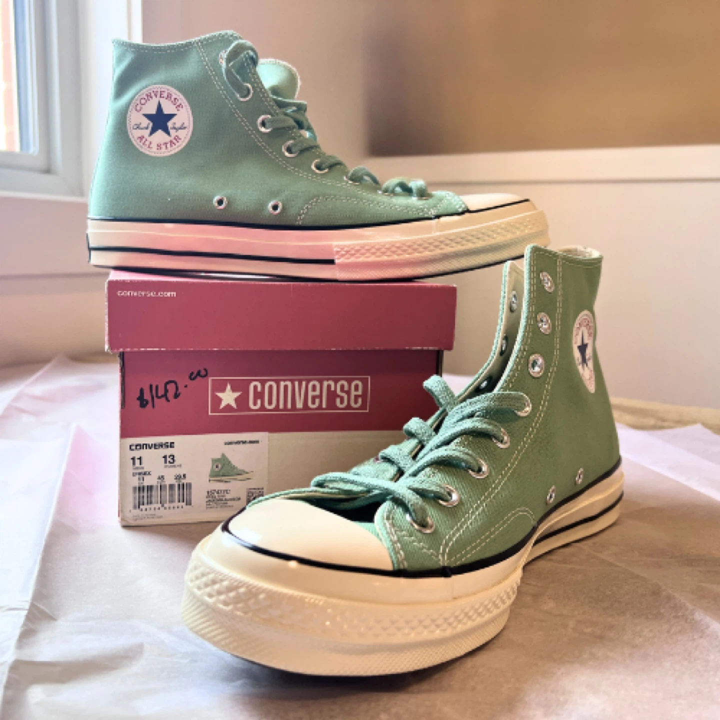 Converse Chuck Taylor All Star High Top Sneakers - Light Green - photo 3