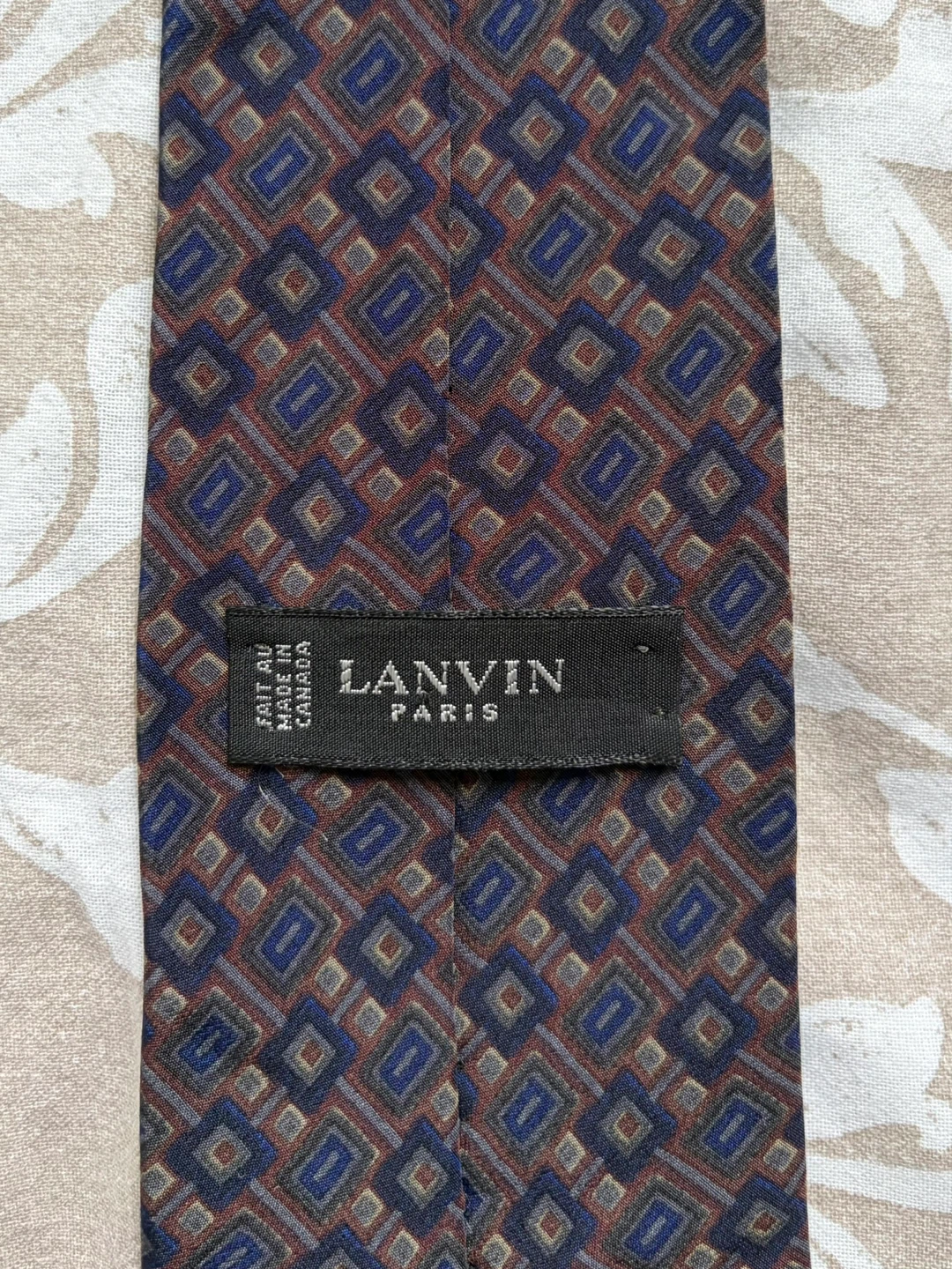 Lanvin Paris silk tie