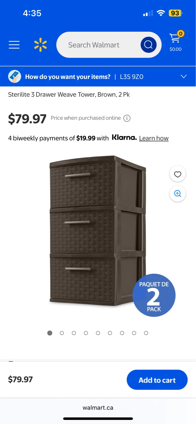 Sterilite 3 Drawer Weave Tower Brown - photo 4