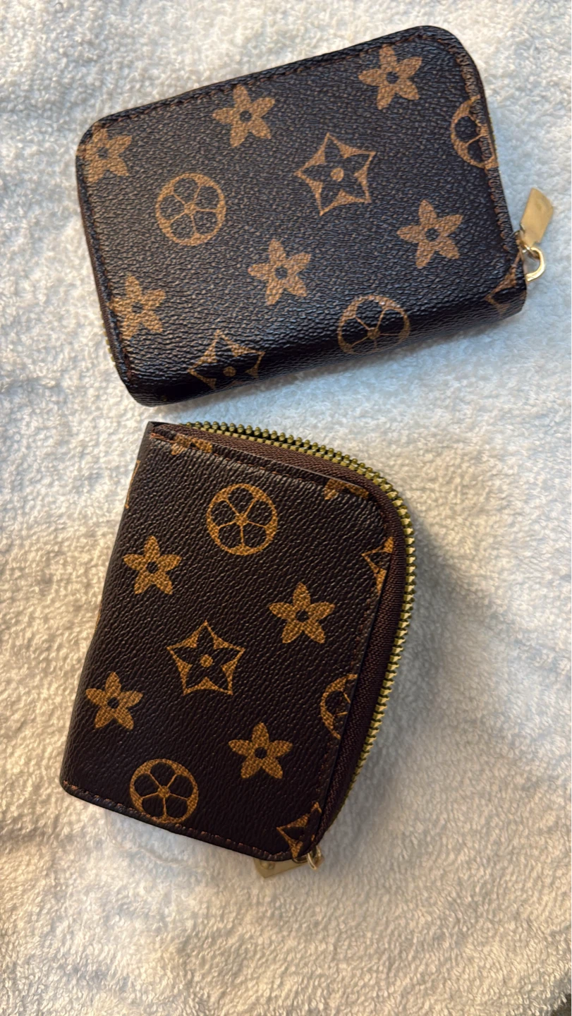 Two small zippered card holders