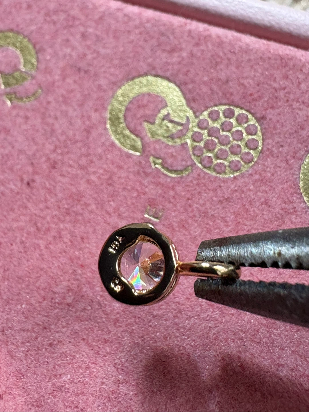 14kt Gold Plate CZ Pendant charm - photo 3