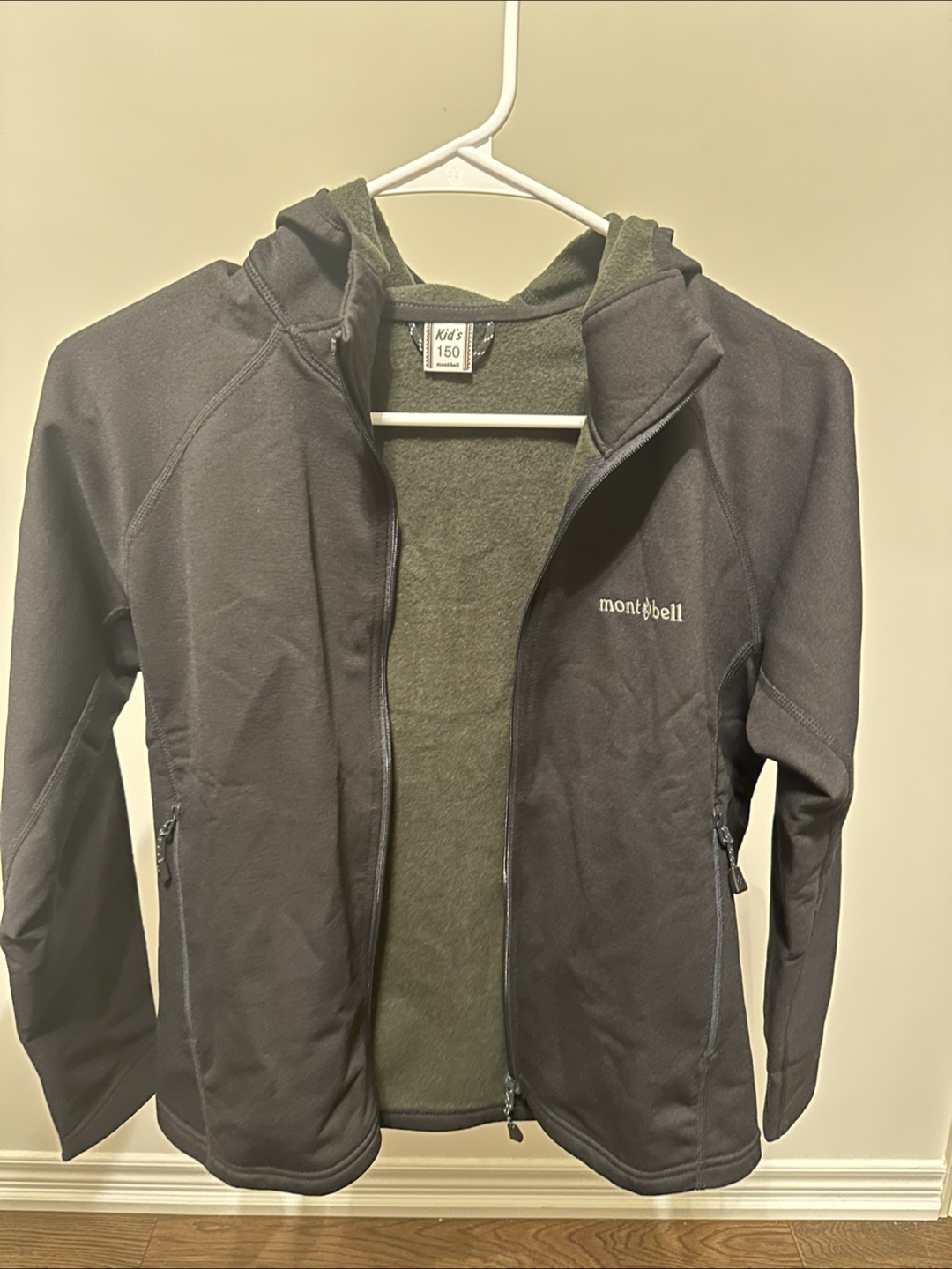 Montbell Kid's Fleece Lined Hooded Jacket - Size 150