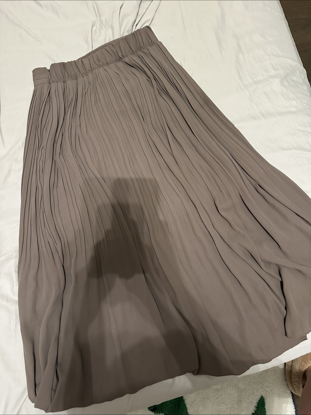Pleated Midi Skirt - Taupe - photo 2
