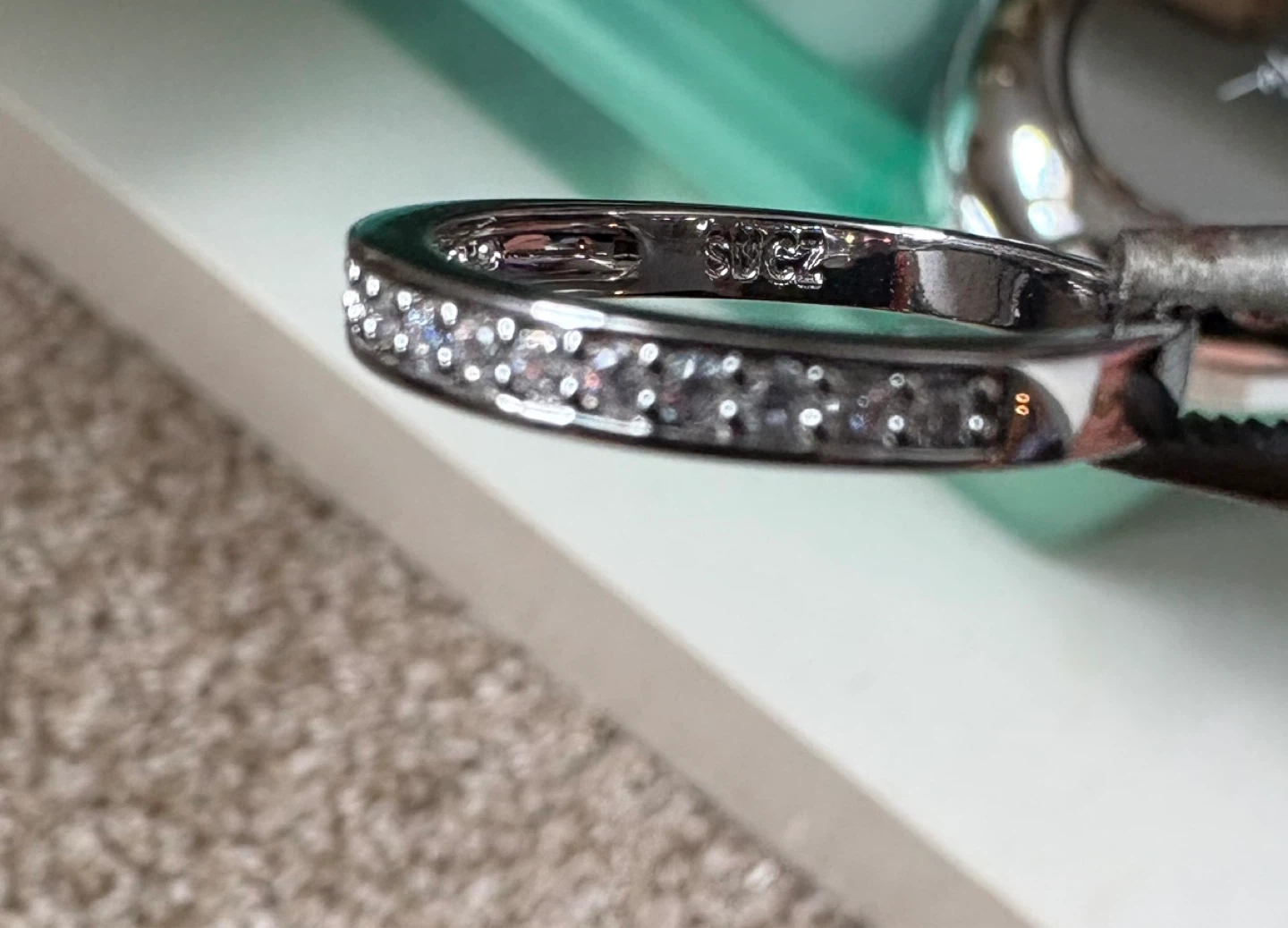 Sterling silver CZ Engagement Ring set - photo 5