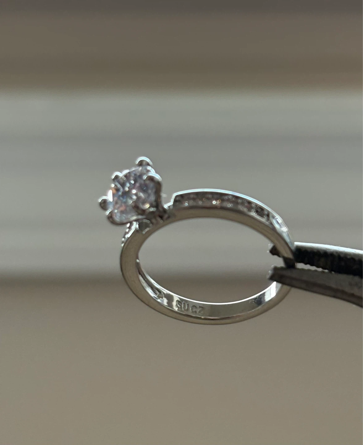 Sterling silver CZ Engagement Ring set - photo 3