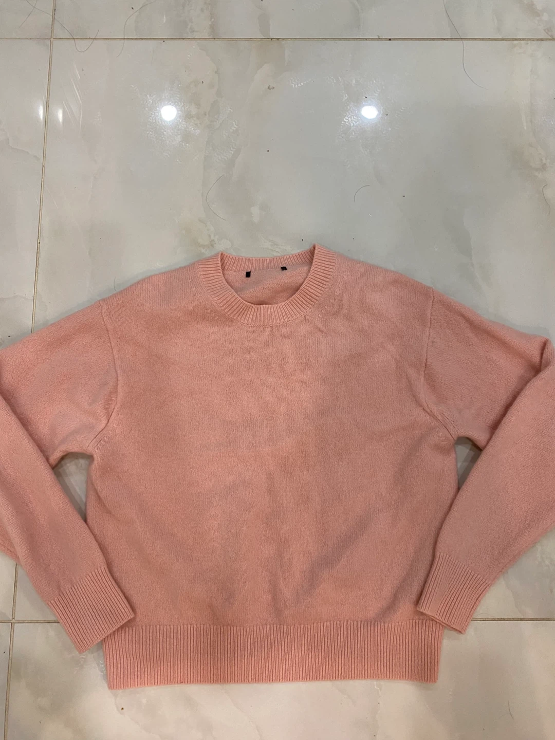 UNIQLO Pink 100% Wool Crewneck Sweater