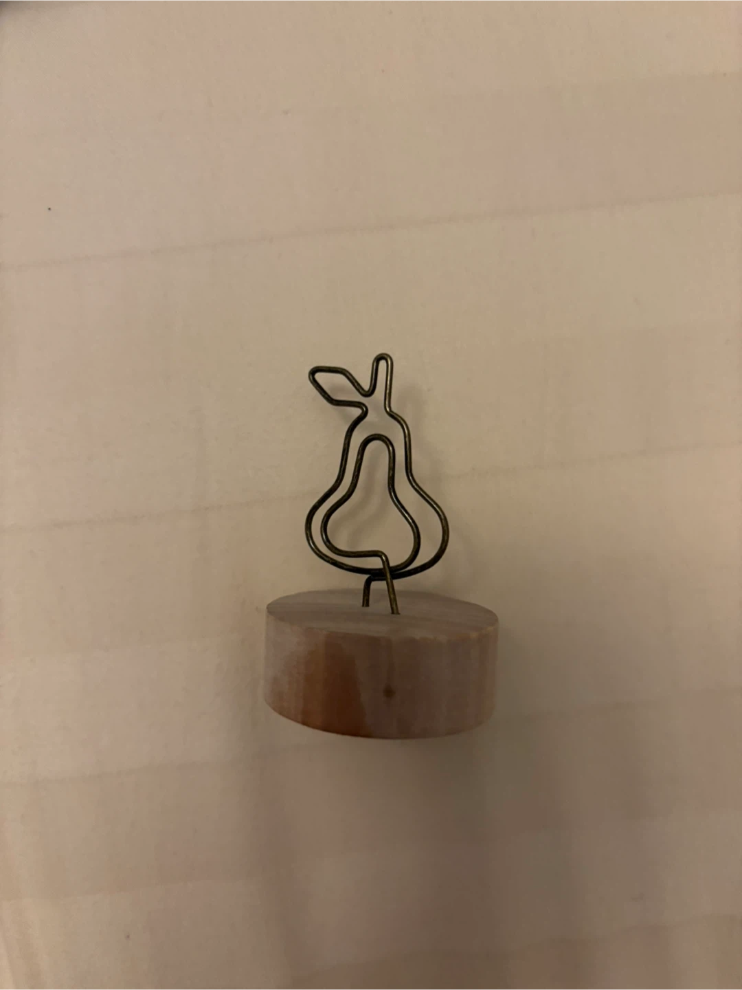 Wooden Base Pear Shaped Photo Holder