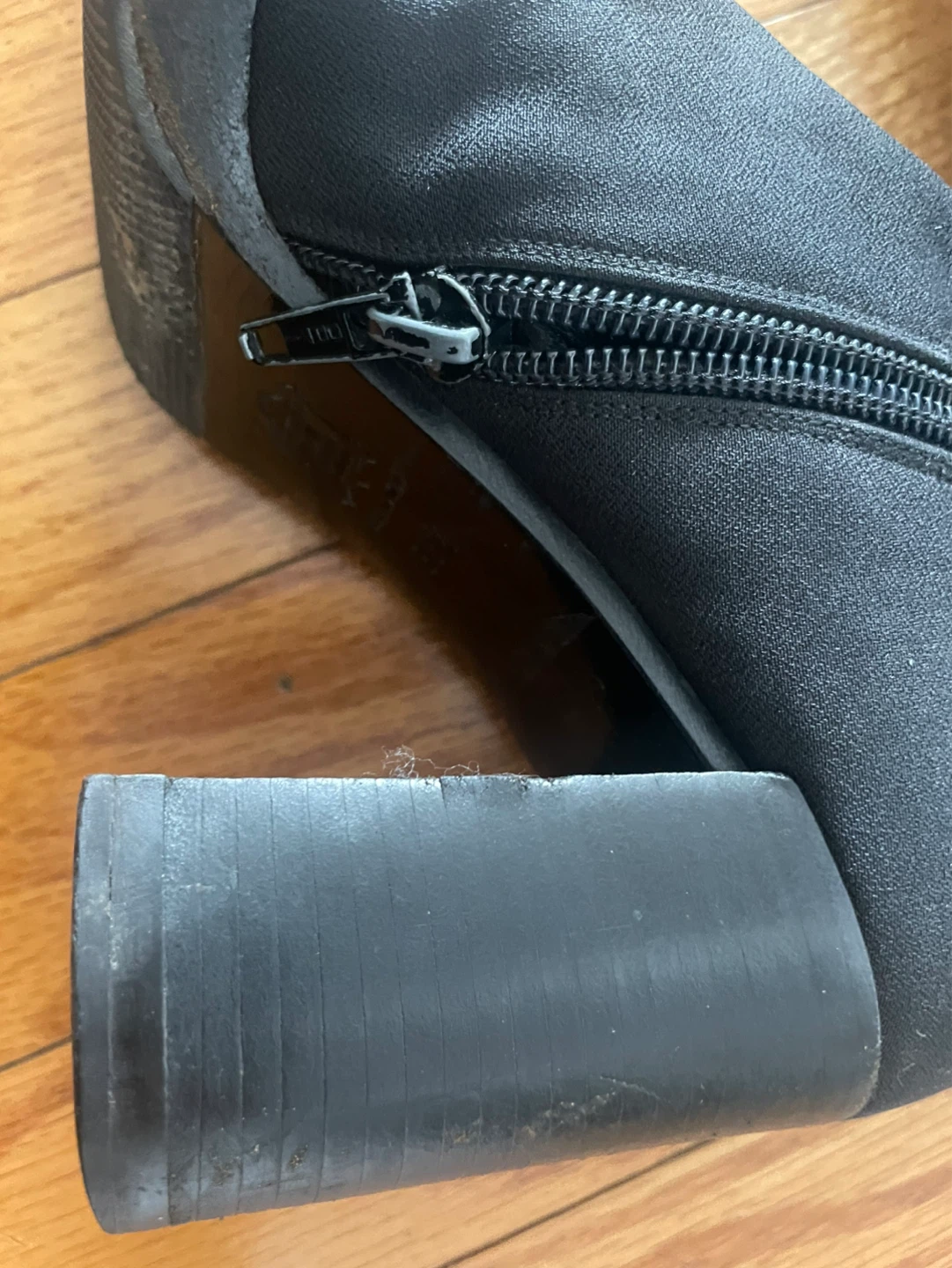 Genny Black Knee high Boots with Zipper - photo 5