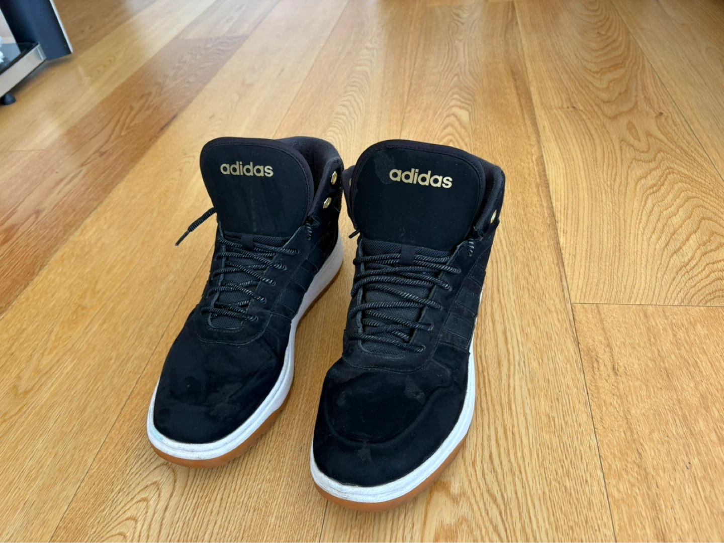 Adidas Men's Black High-Top Sneakers Size 9 - photo 2