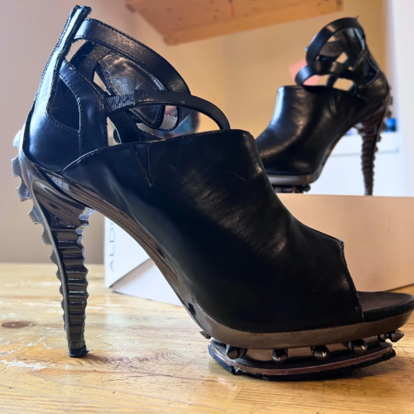HADES FOOTWARE - “ROGUE” 5” Black Leather SteampHeel Shoes - photo 2