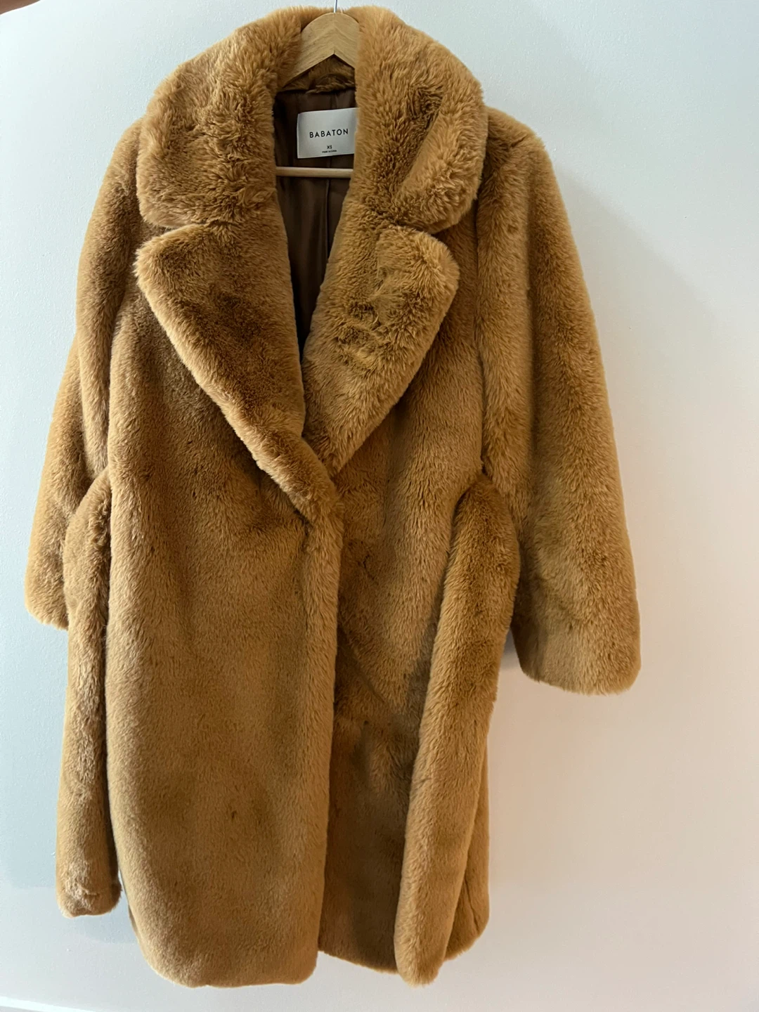 Babaton Brown Faux Fur Coat