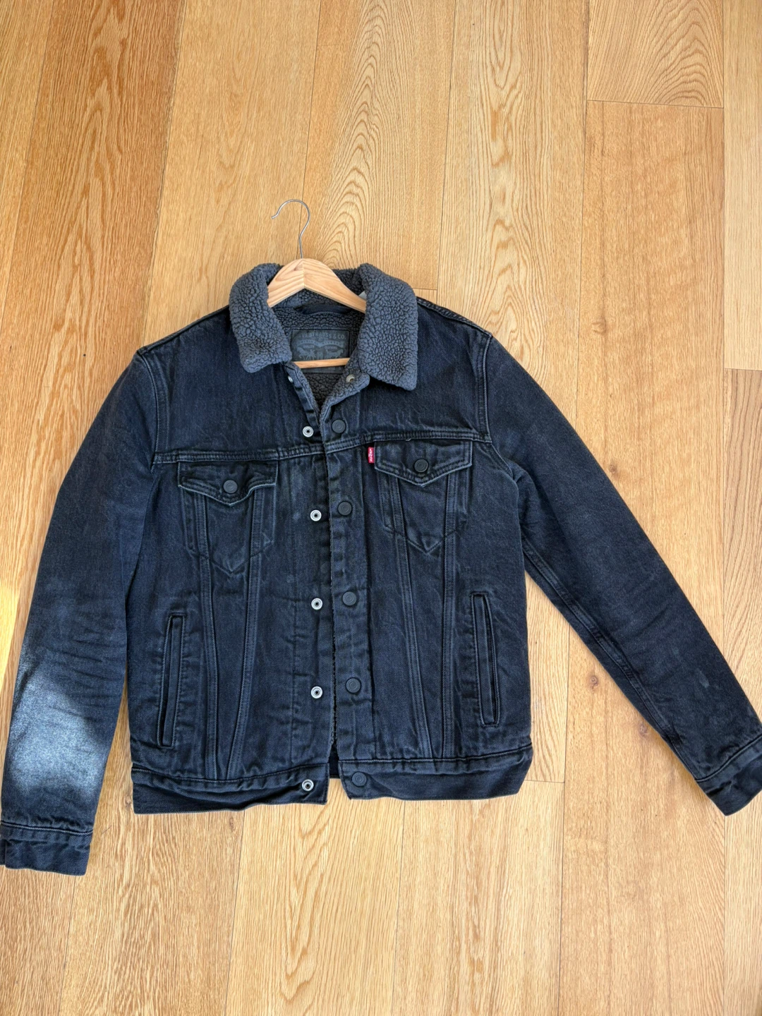 Levi Strauss & Co. Sherpa Lined Denim Trucker Jacket - Size S - photo 2