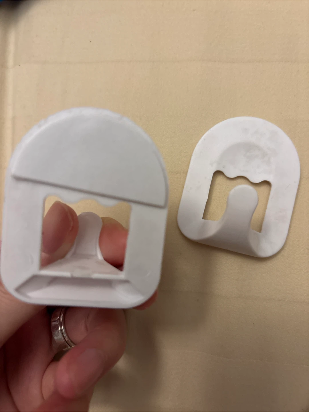 2 White Adhesive Hooks - photo 2
