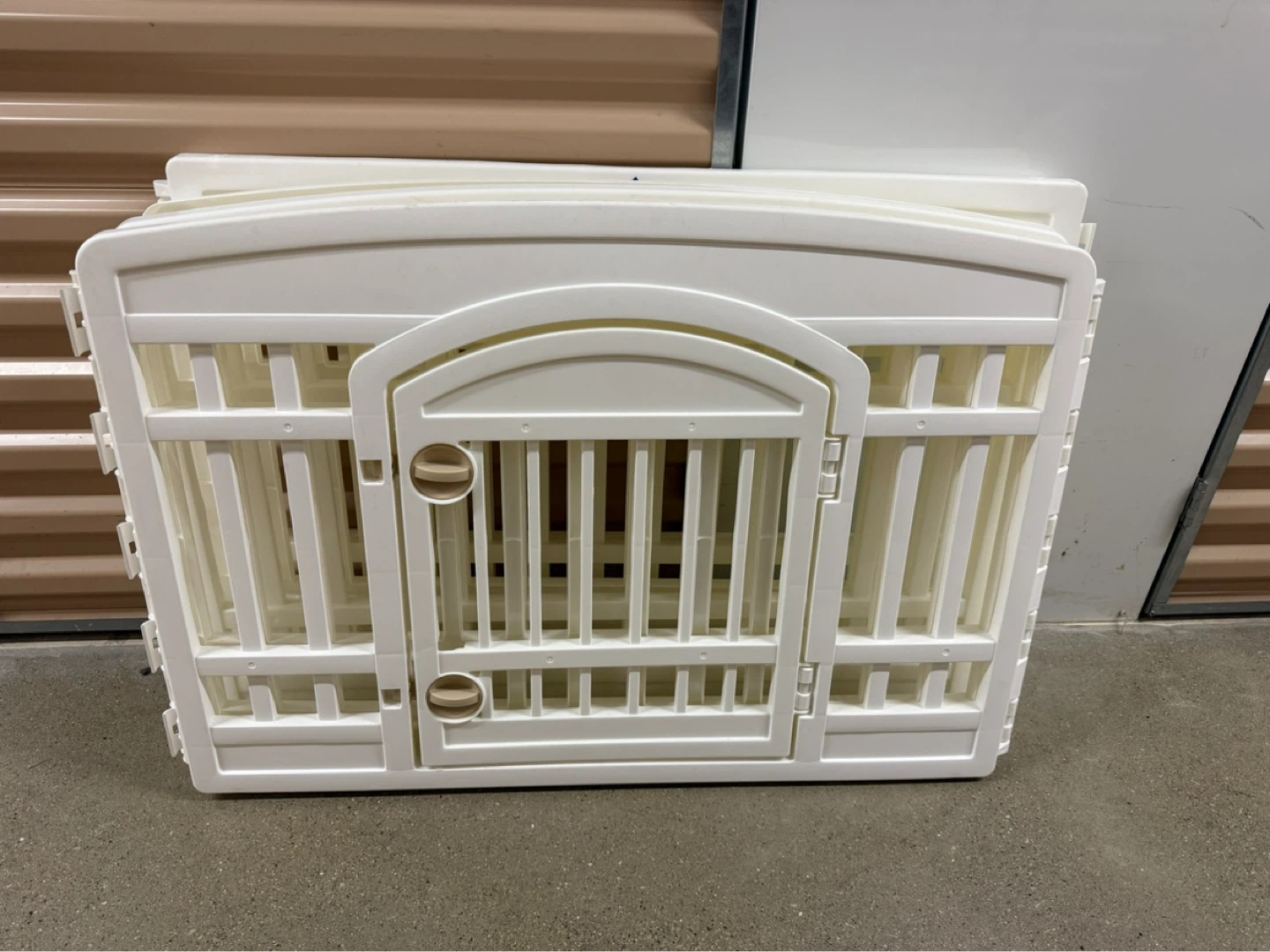 White Plastic Pet Playpen Gate Foldable Fence
