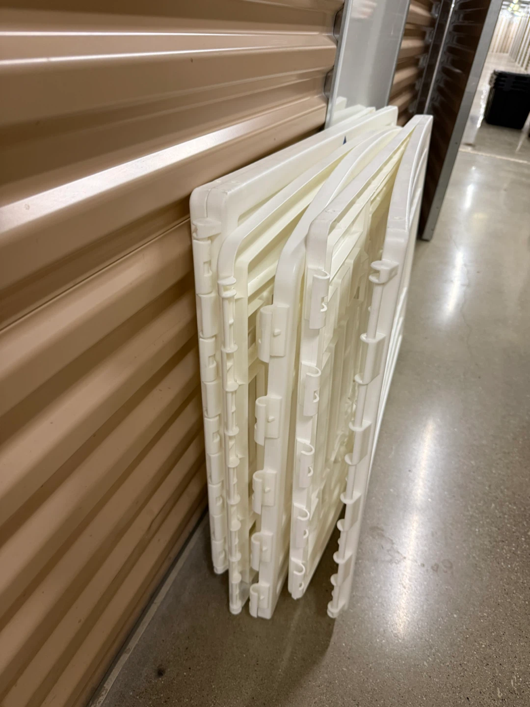 White Plastic Pet Playpen Gate Foldable Fence - photo 4
